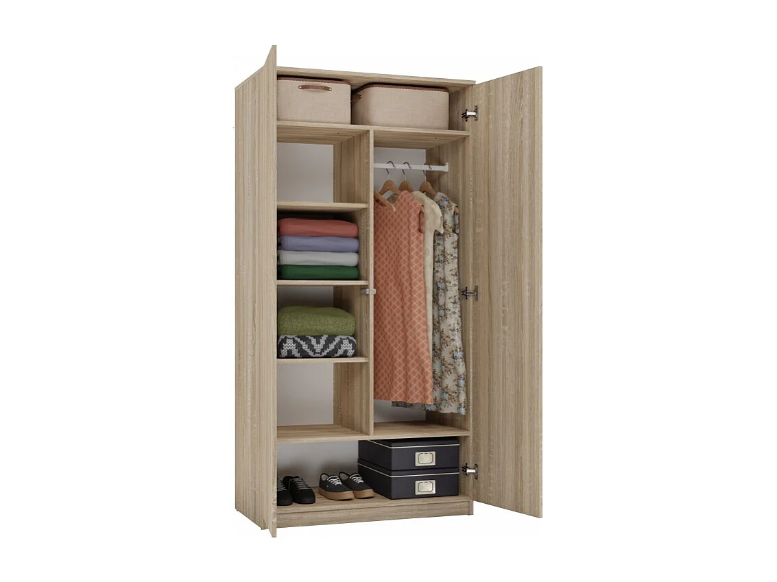 Szafa Malwa SD-90 | Sonoma | 90x50x180 cm | Szafa z Systemem TIP-ON