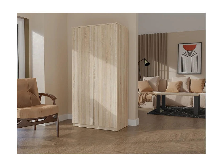 Szafa Malwa SD-90 | Sonoma | 90x50x180 cm | Szafa z Systemem TIP-ON