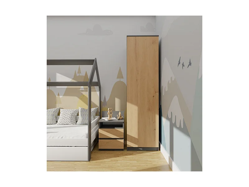 Armoire Malwa SD-50 - ANTHRACITE/ARTISAN