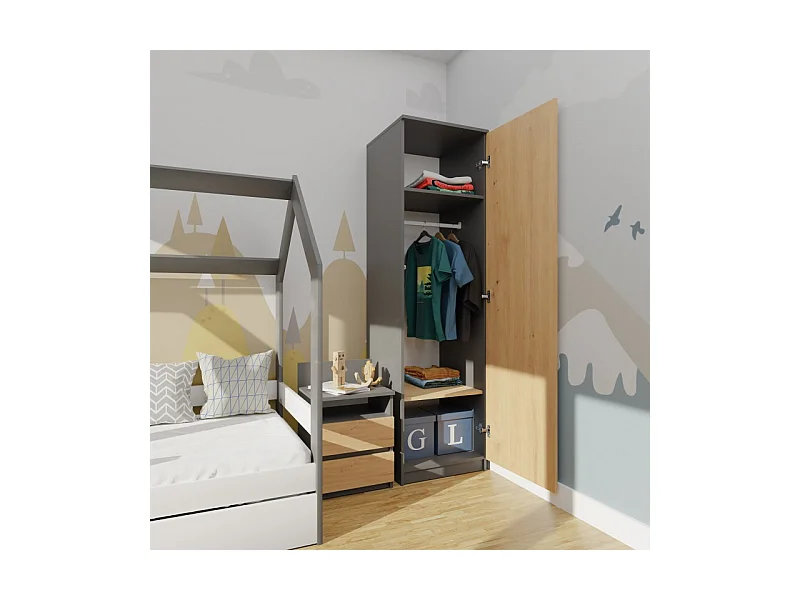 Armoire Malwa SD-50 - ANTHRACITE/ARTISAN