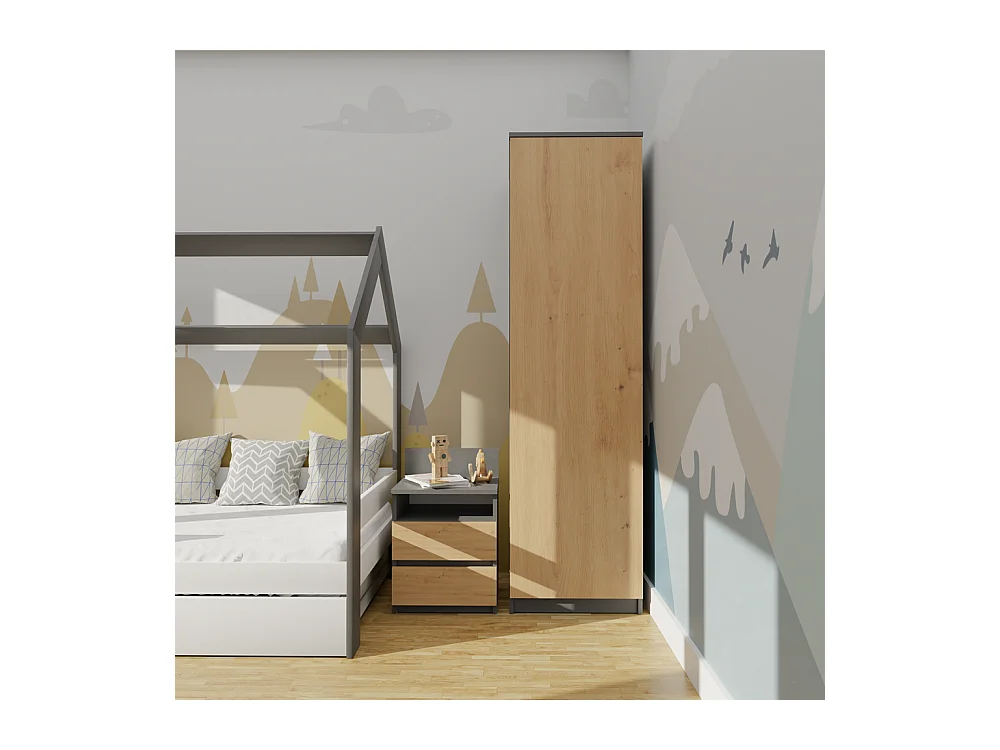 Armoire Malwa SD-50 - ANTHRACITE/ARTISAN