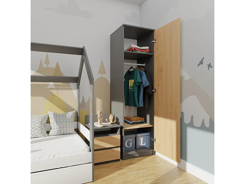 Armoire Malwa SD-50 - ANTHRACITE/ARTISAN