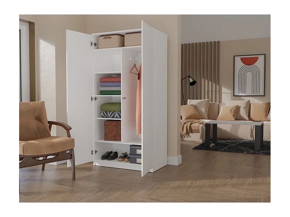 Armoire Malwa SD-90 BLANC