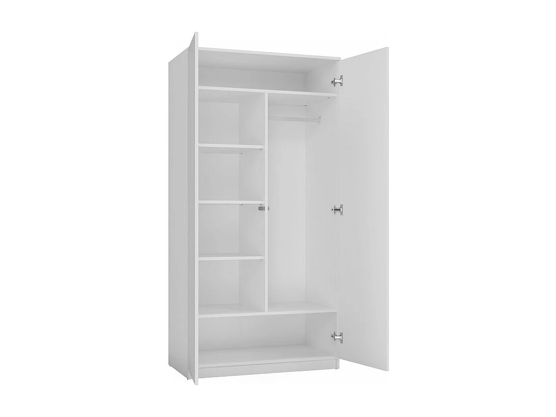 Szafa Malwa SD-90 | Biała| 90x50x180 cm | Szafa z Systemem TIP-ON