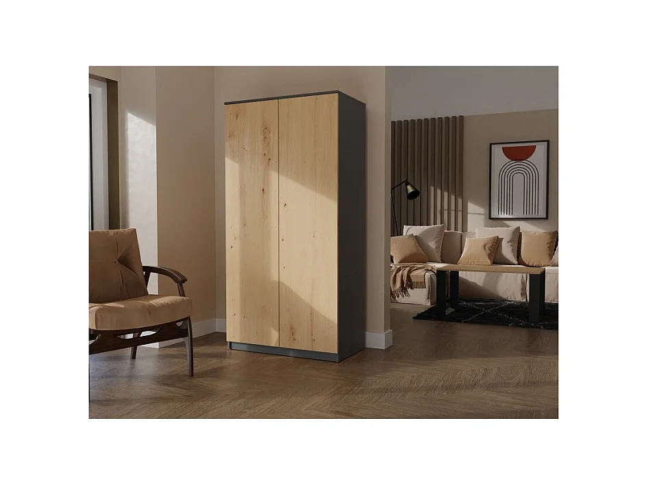 Armoire Malwa SD-90 - ANTHRACITE/ARTISAN