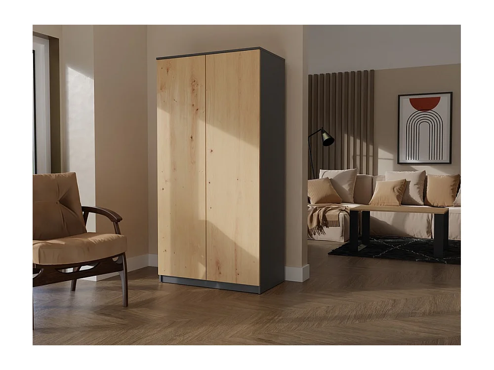 Armoire Malwa SD-90 - ANTHRACITE/ARTISAN