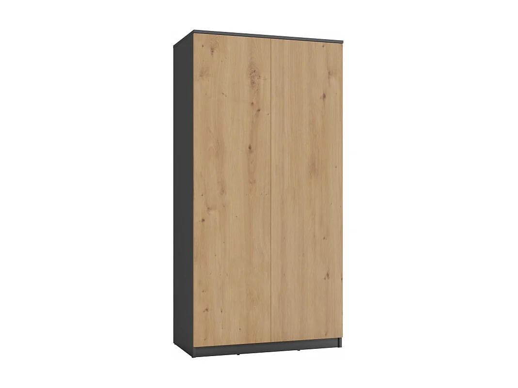 Szafa Malwa SD-90 | Antracyt/Dąb Artisan | 90x50x180 cm | Szafa z Systemem TIP-ON