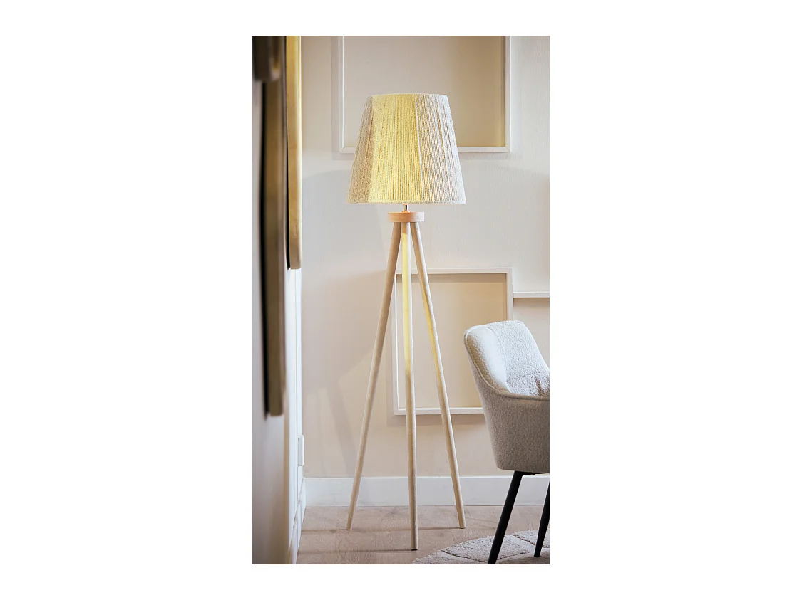Vloerlamp ILIAS - Ø52x122cm - Bruin