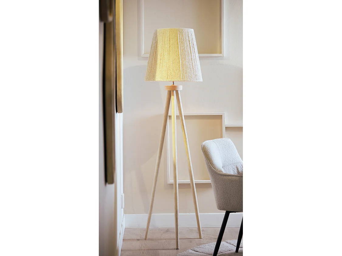 Vloerlamp ILIAS - Ø52x122cm - Bruin