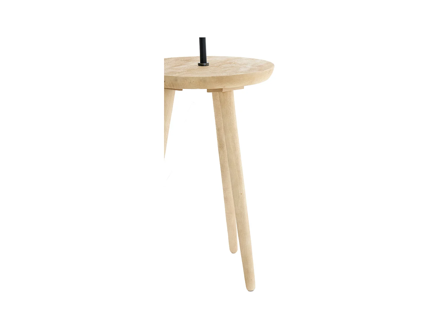 Table d'appoint TOLFA - Ø40x135cm - Marron