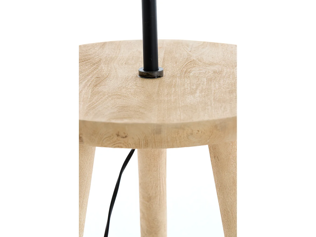 Table d'appoint TOLFA - Ø40x135cm - Marron