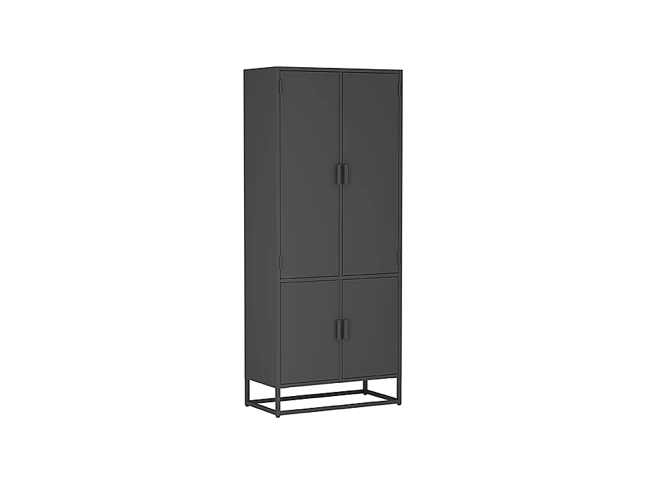 Luff-Lagerschrank - Schwarz - Metall