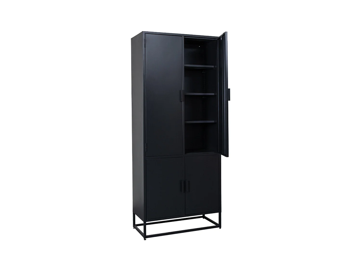 Luff-Lagerschrank - Schwarz - Metall