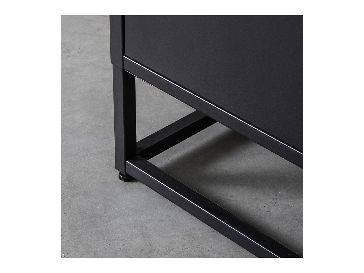 Luff-Lagerschrank - Schwarz - Metall