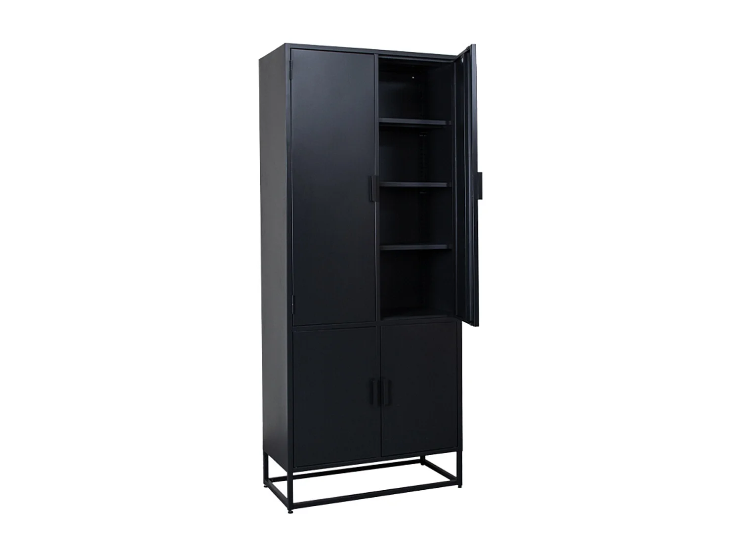 Luff-Lagerschrank - Schwarz - Metall