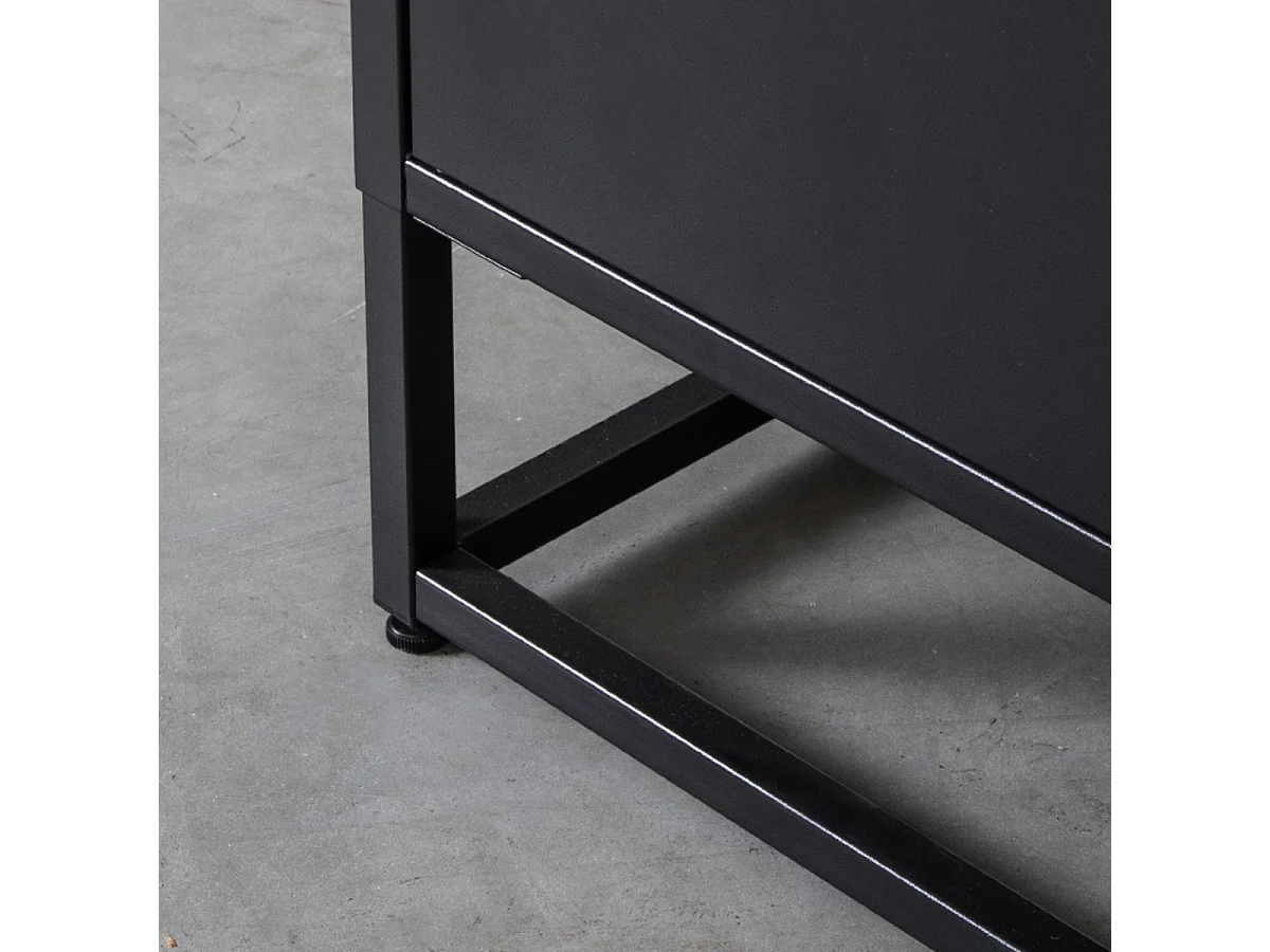 Luff-Lagerschrank - Schwarz - Metall