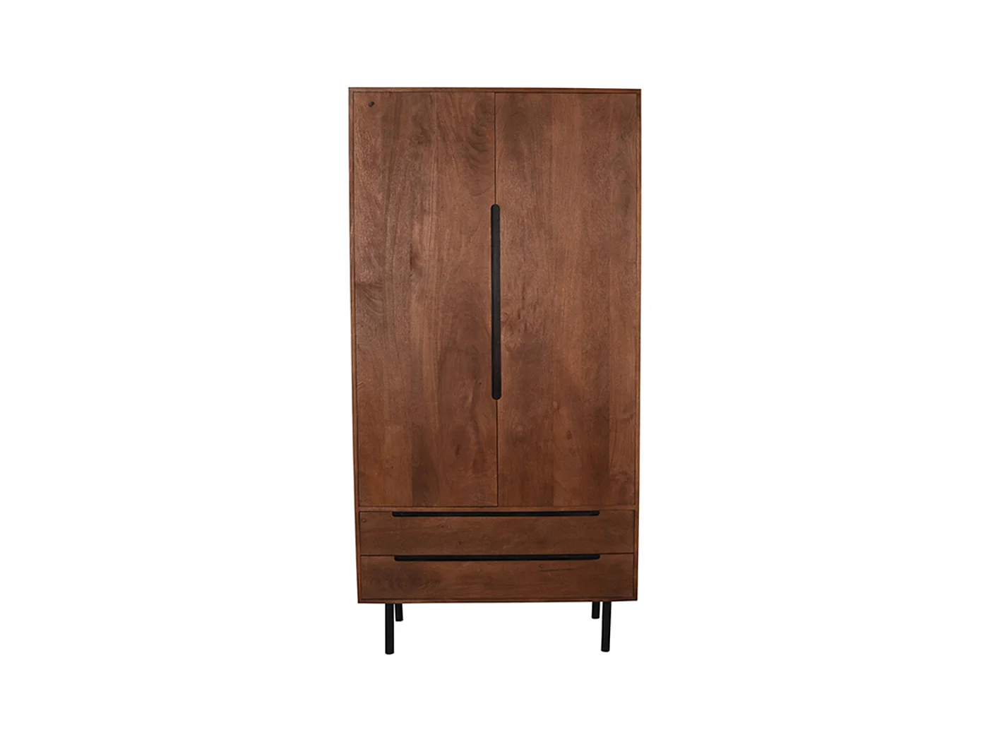 Bergkast Rio - Espresso - Mangohout - 2-Deurs - 200 cm