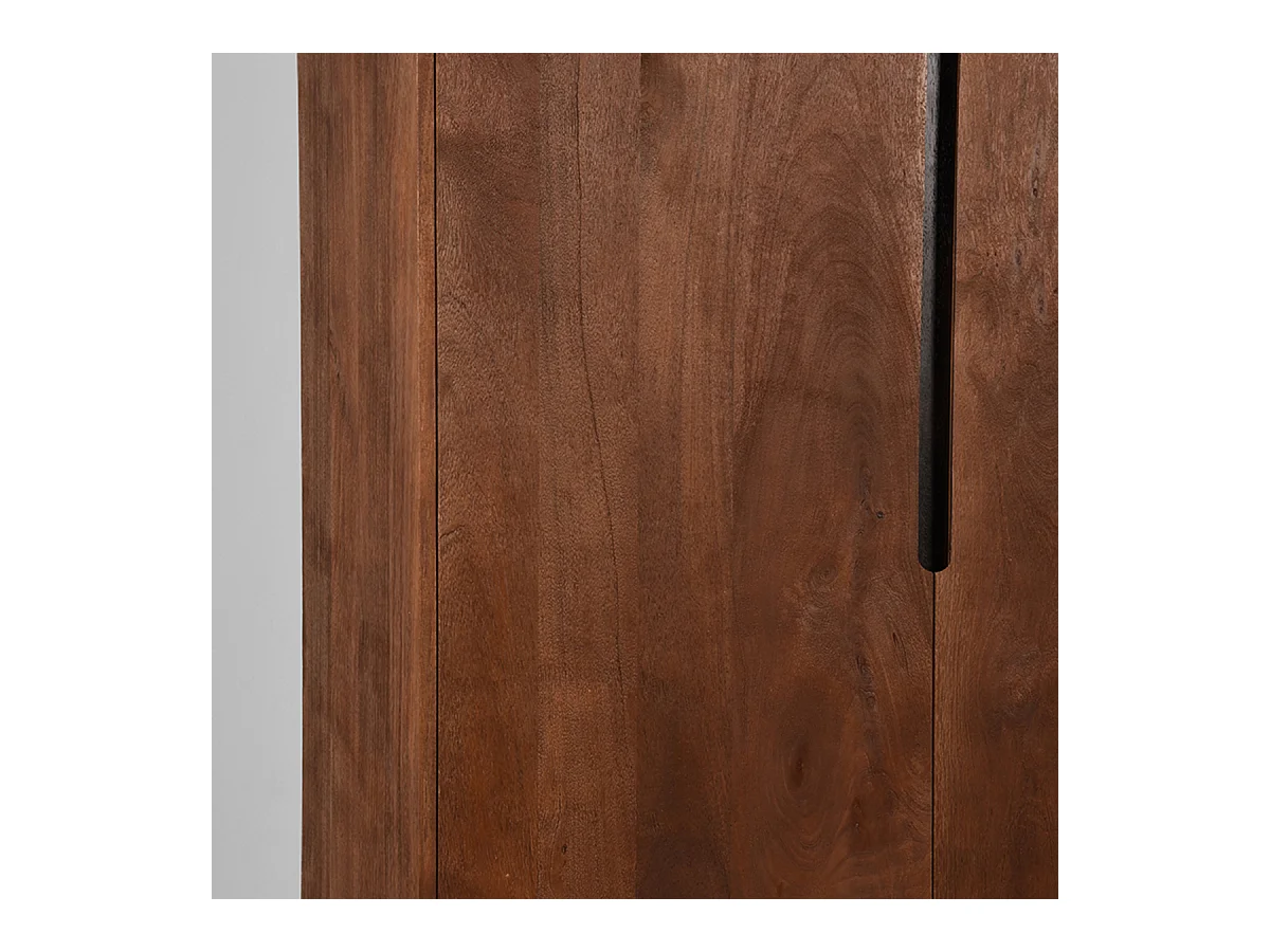 Bergkast Rio - Espresso - Mangohout - 2-Deurs - 200 cm