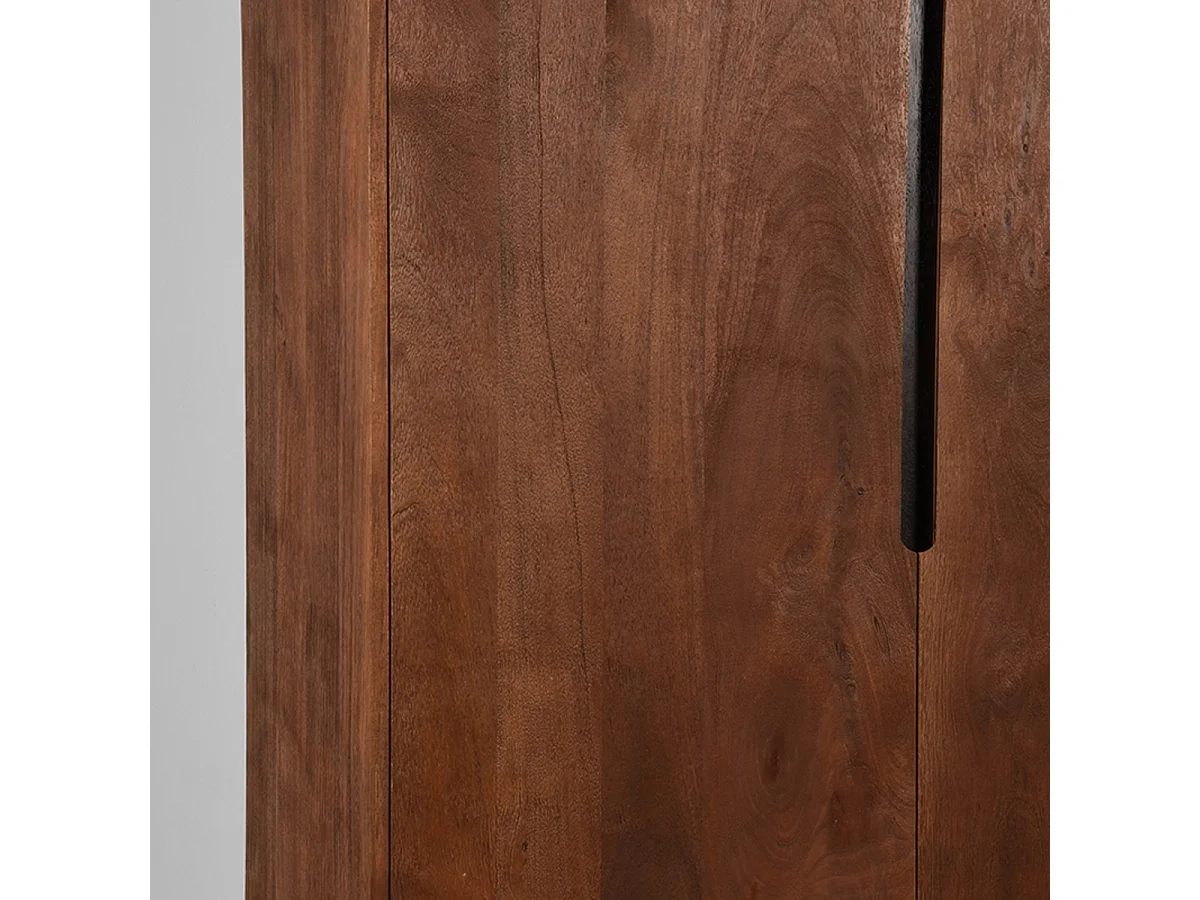 Bergkast Rio - Espresso - Mangohout - 2-Deurs - 200 cm