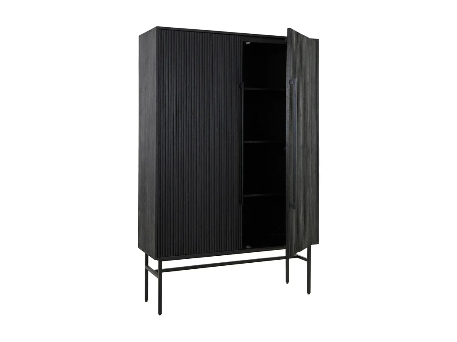 Schrank ABAGE - 120x40x180cm - Schwarz