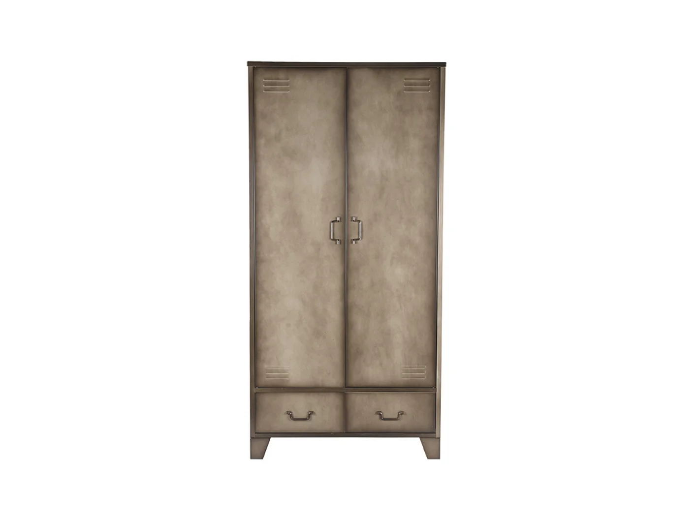 Zaun-Aufbewahrungsschrank - Vintage-Metall - Metall - 2 Türen - 185 cm