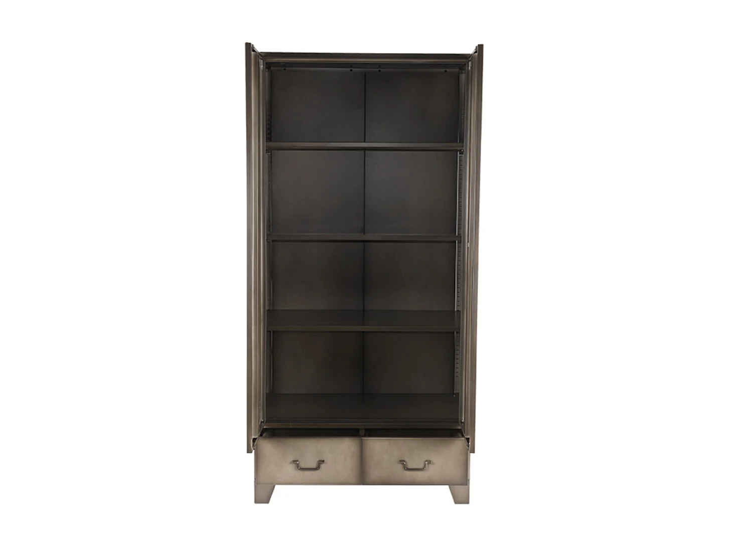 Armoire de rangement Fence - Métal vintage - Métal - 2 portes - 185 cm