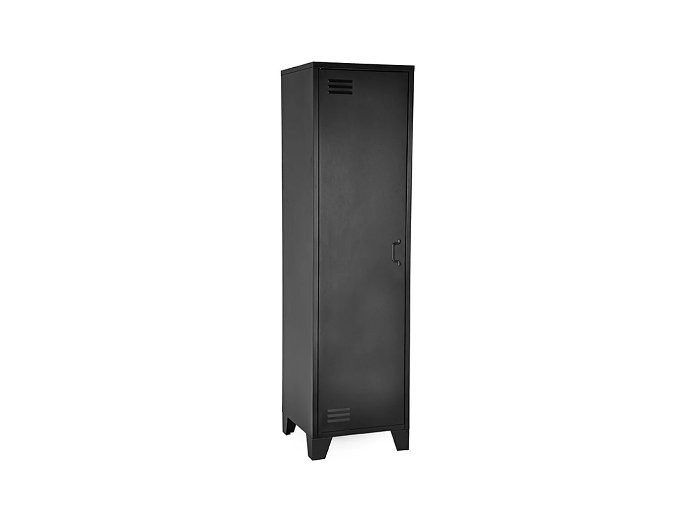 Armoire de rangement Fence - Noir - Métal - 1 porte