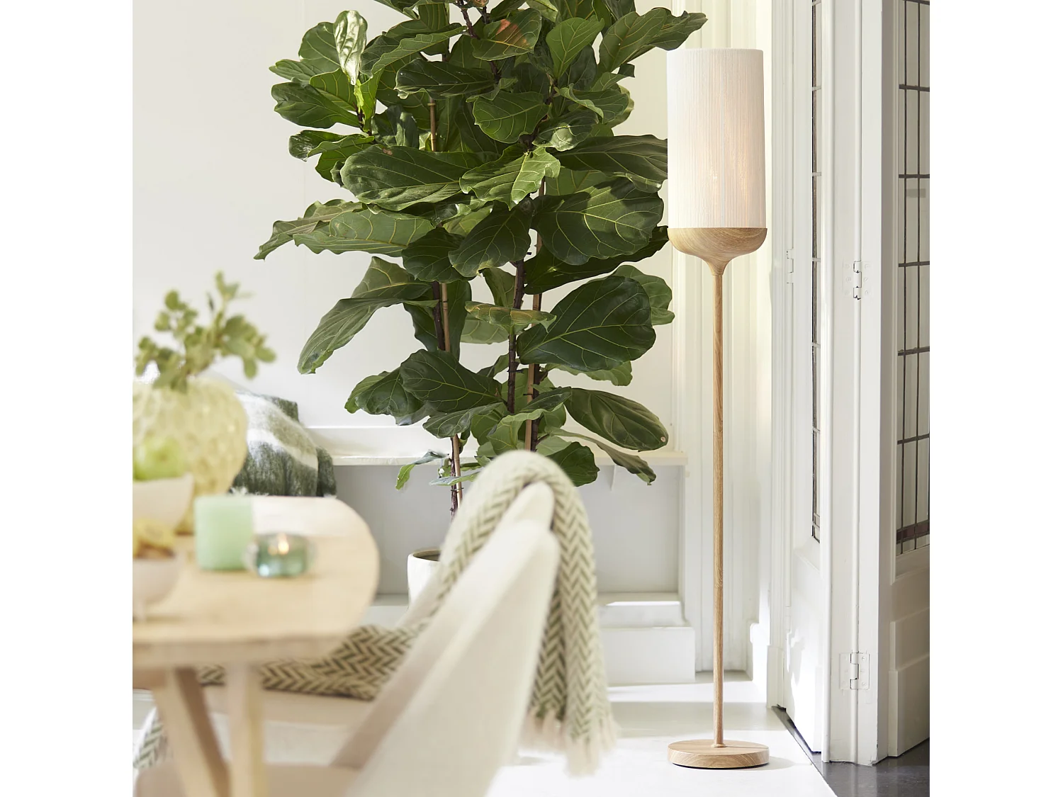 Lampadaire DANIA - Ø23x159cm - Marron