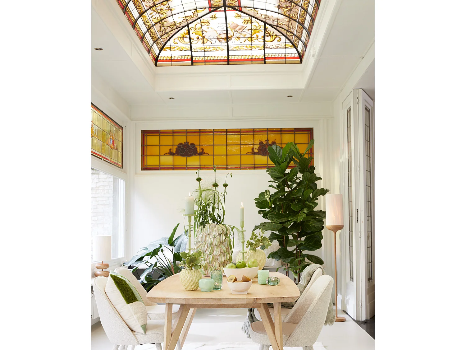 Lampadaire DANIA - Ø23x159cm - Marron