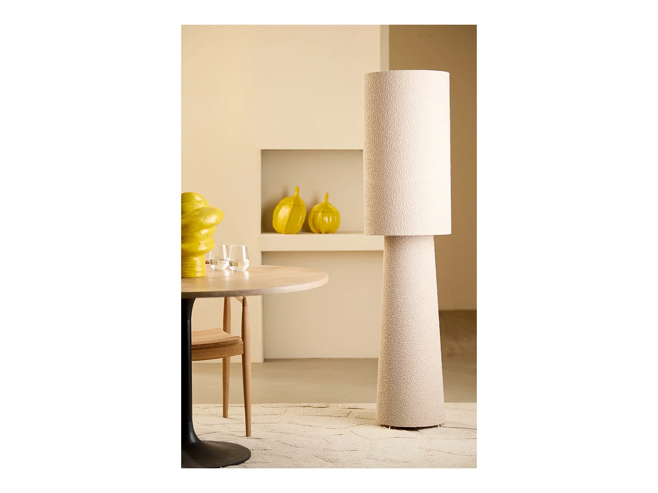 Lampadaire MICKY - Ø40x165cm - Blanc