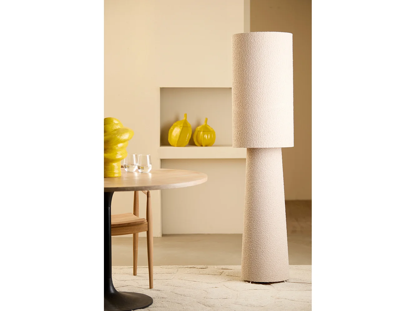 Lampadaire MICKY - Ø40x165cm - Blanc