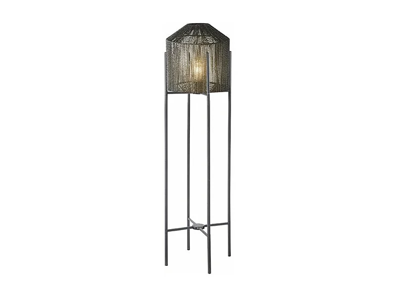 Ibiza Stehlampe - 150 cm - Schwarz - Jute