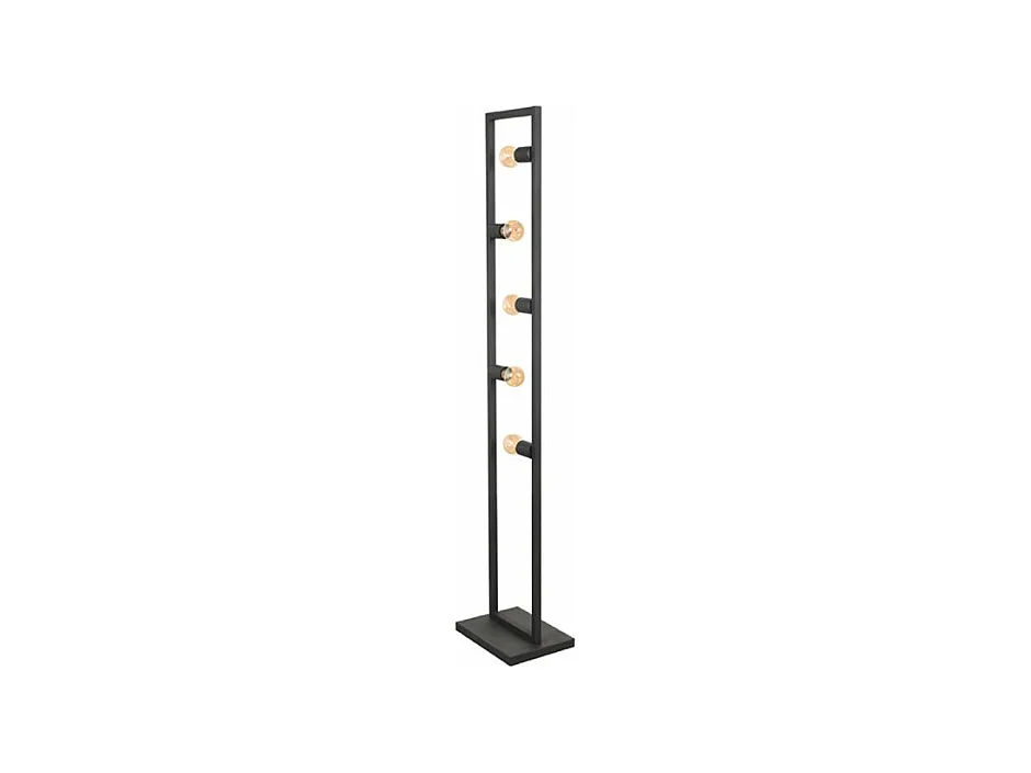 Lámpara de pie Quadrato 130cm - Negro - Metal