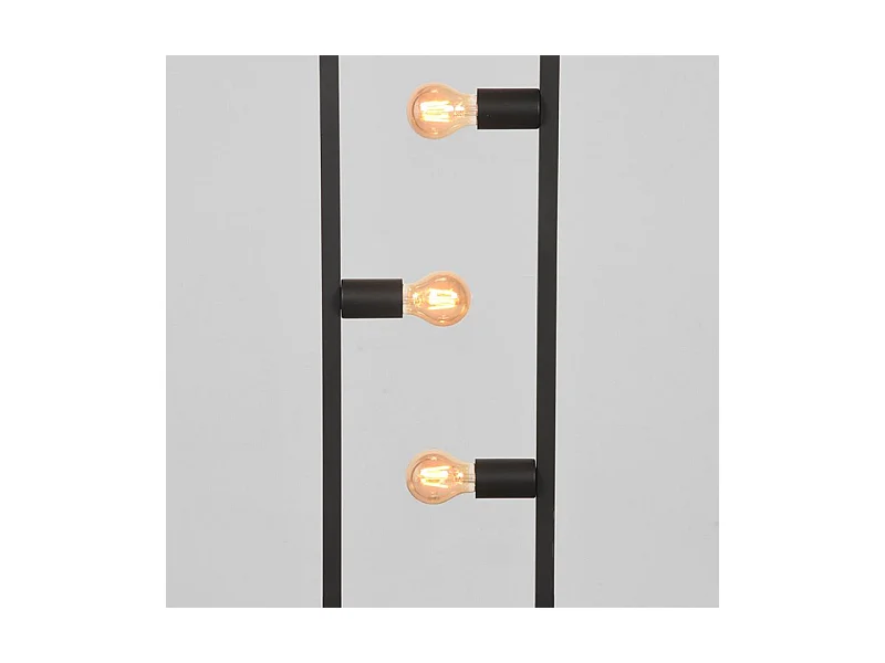 Lámpara de pie Quadrato 130cm - Negro - Metal