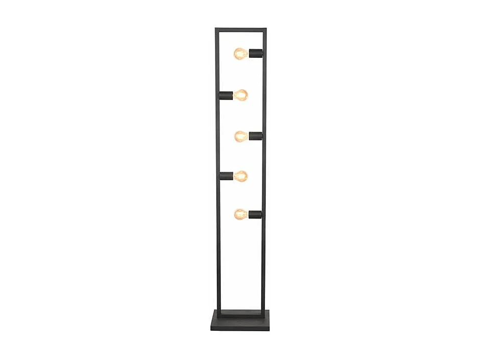 Lámpara de pie Quadrato 130cm - Negro - Metal