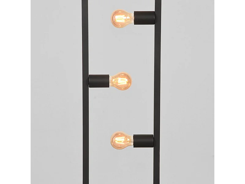 Lámpara de pie Quadrato 130cm - Negro - Metal