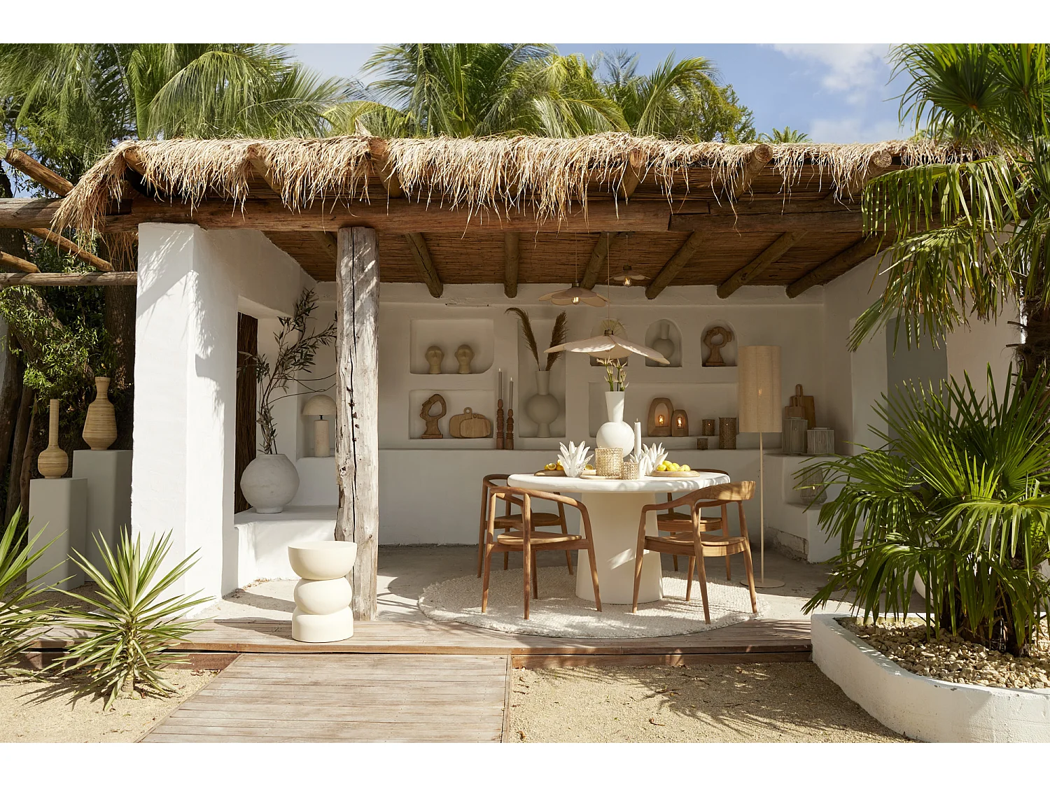 Vloerlamp FRINGE - Ø30x165cm - Bruin