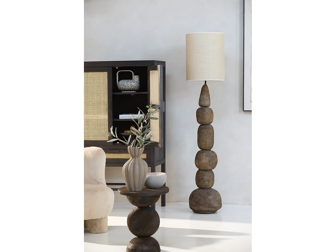 Stehleuchte MARREE - Ø30x135cm - Braun