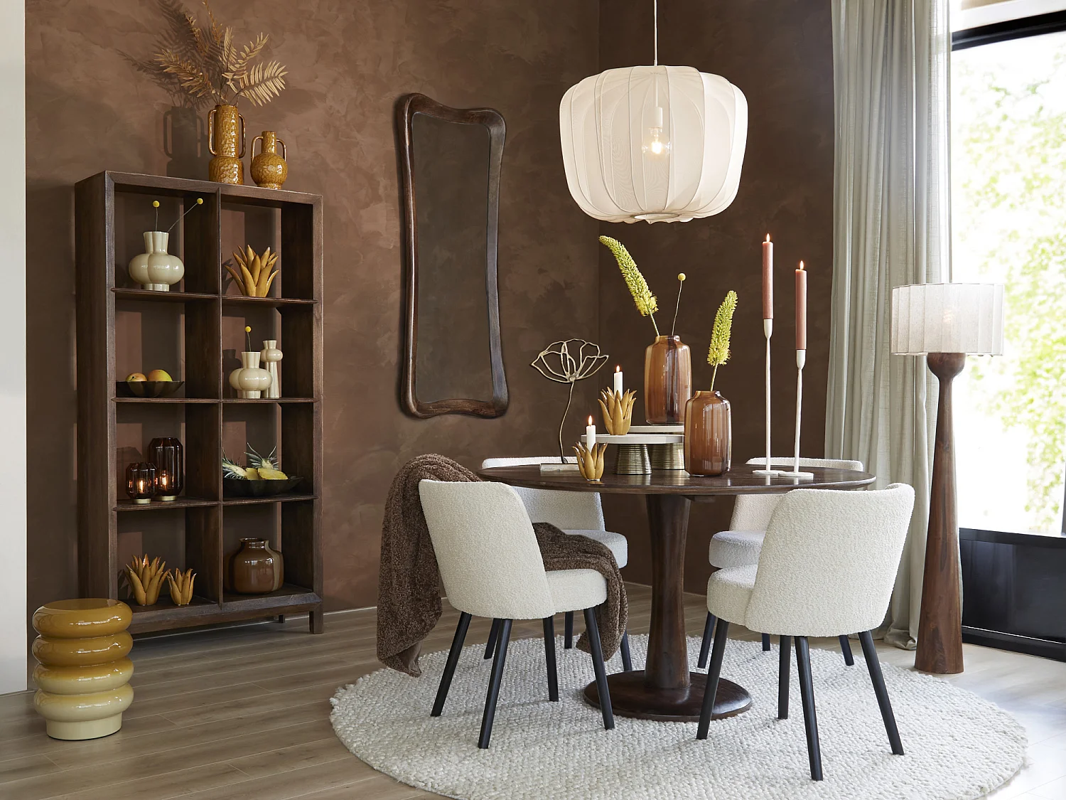 Lampadaire FESTINA - Ø18x125cm - Marron