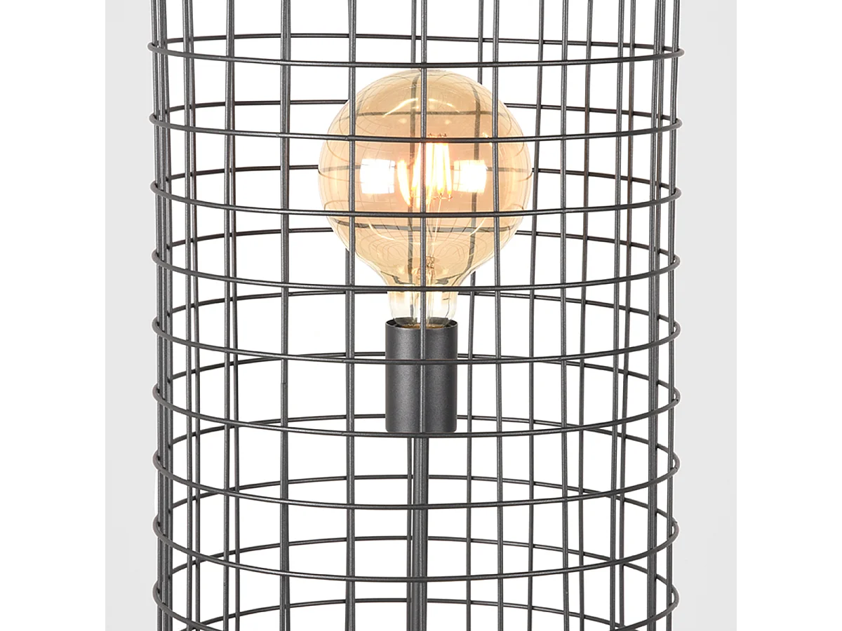 Lampadaire Solido - Noir - Métal