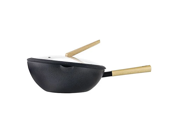 Wok Luxe met Deksel 30 cm Ibili - Moderne Aziatische Keuken