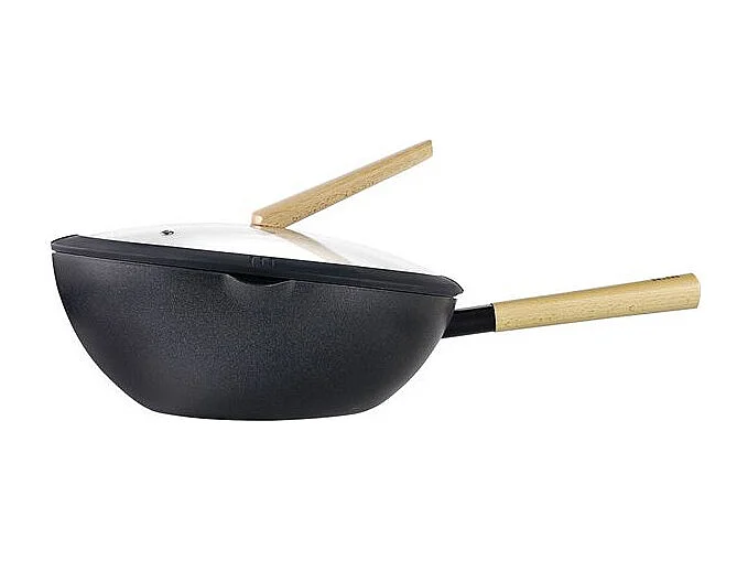 Wok Luxe avec Couvercle 30 cm Ibili - Cuisine Asiatique Moderne