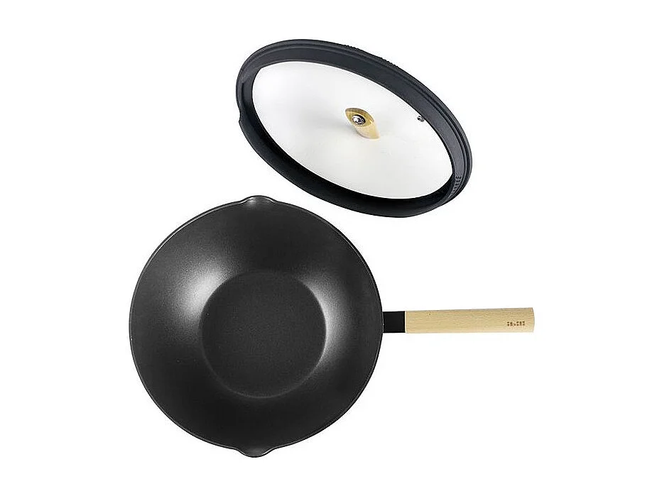 Wok Luxe avec Couvercle 30 cm Ibili - Cuisine Asiatique Moderne