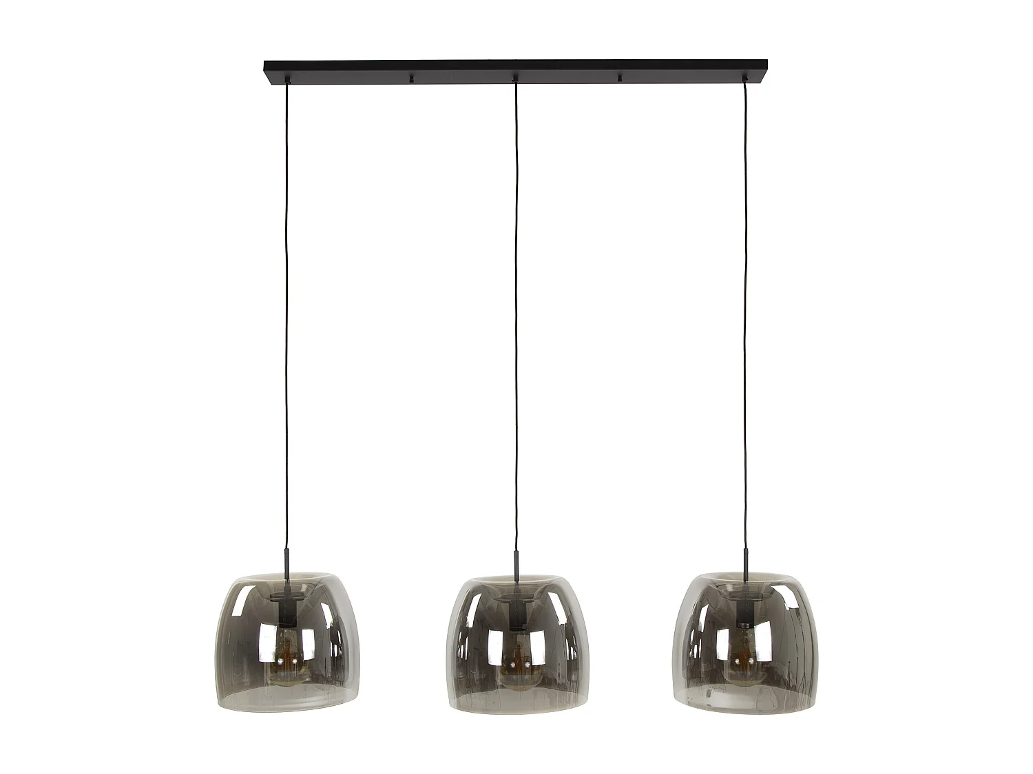 Hanglamp 3L Drift Glass - Smoke Grey Glas