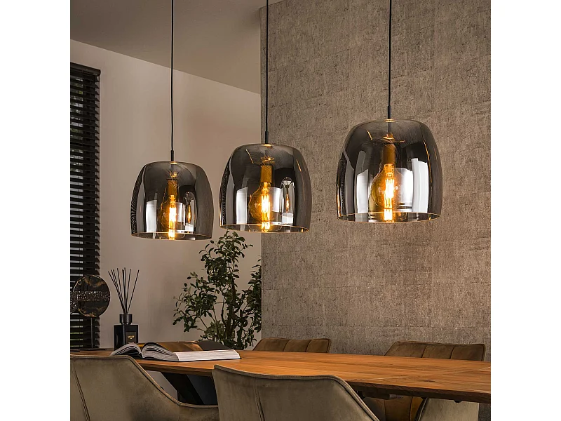 Hanglamp 3L Drift Glass - Smoke Grey Glas