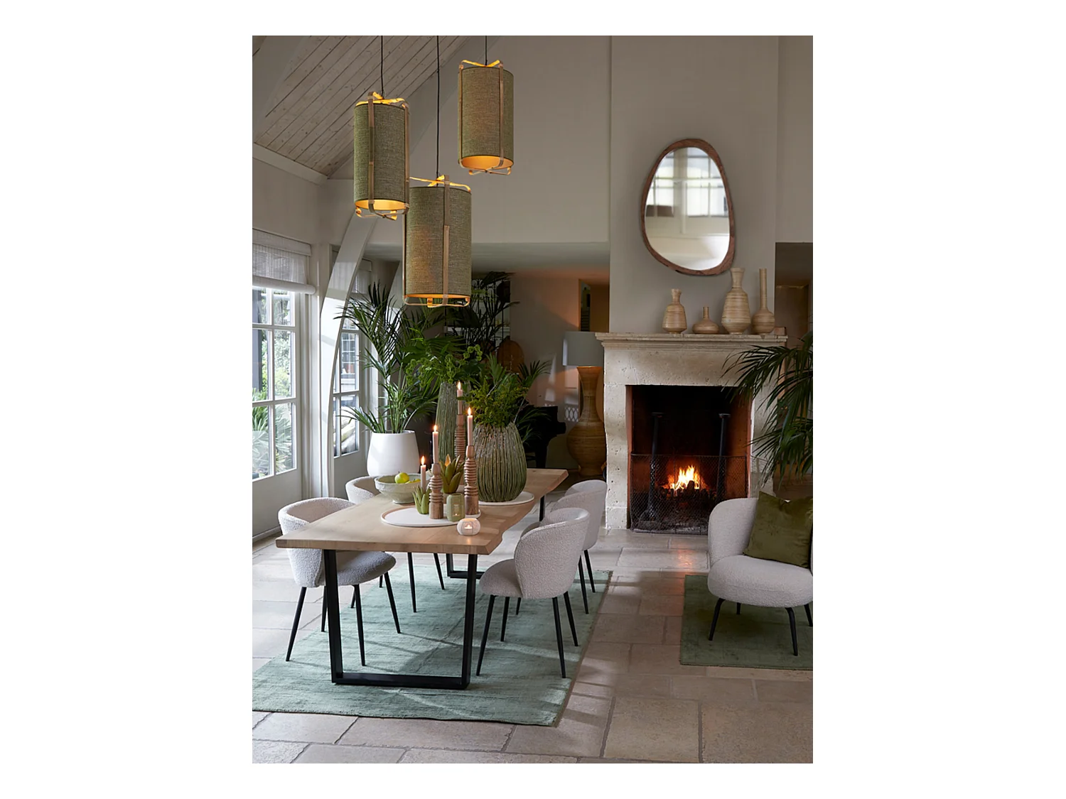 Suspension SENDAI - Ø42x70cm - Vert