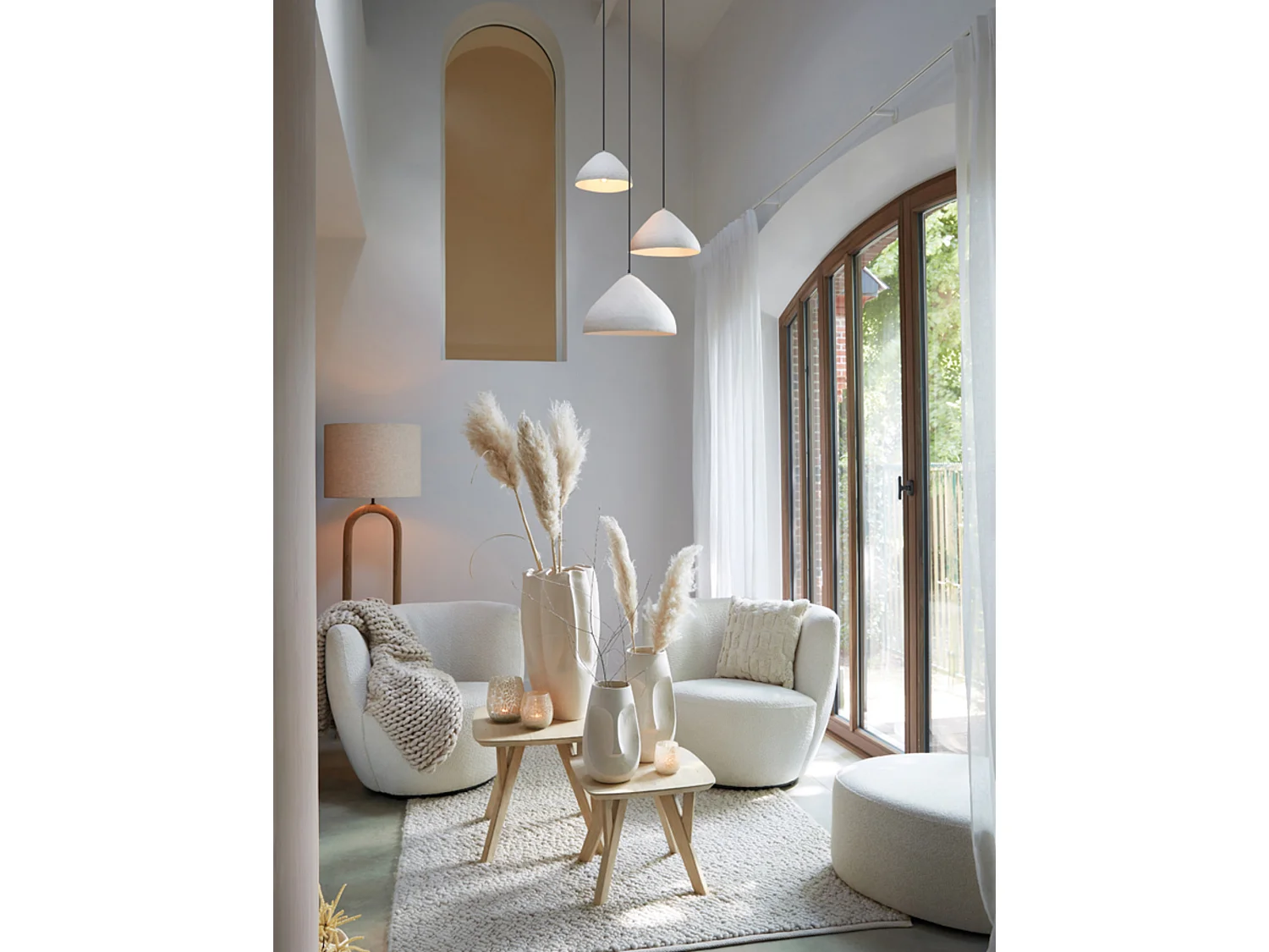 Hanglamp ELIMO - Ø25x15cm - Wit