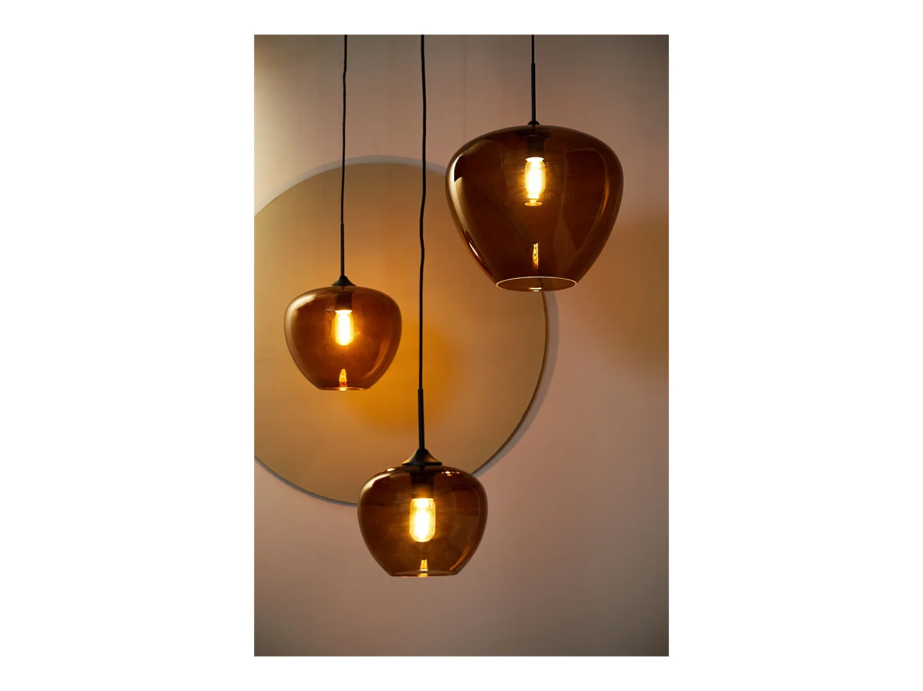 Suspension MAYSON - Ø40x34cm - Marron