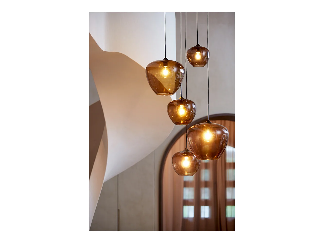 Suspension MAYSON - Ø40x34cm - Marron