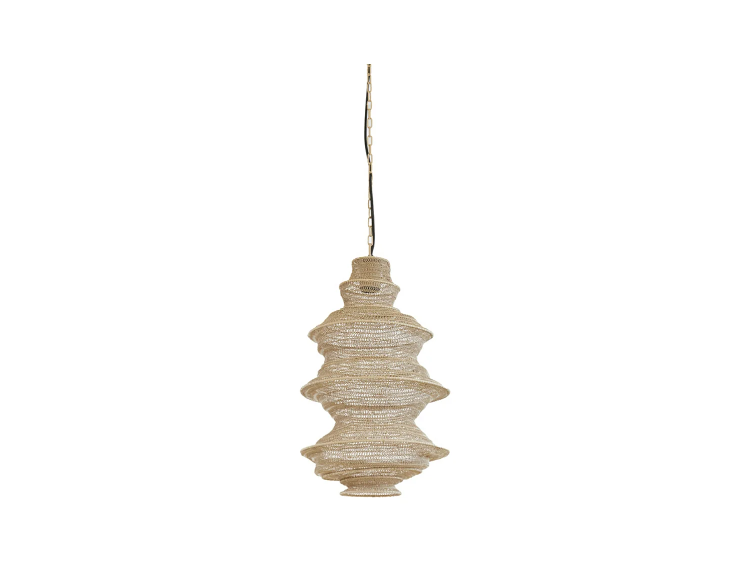 Lampe à suspension NAKISHA - Ø31x55cm - Marron
